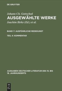 cover of the book Ausgewählte Werke: Band 7/4 Ausführliche Redekunst. Kommentar