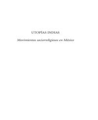 cover of the book Utopías indias. Movimientos sociorreligiosos en México