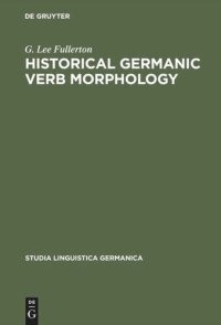 cover of the book Historical Germanic Verb Morphology