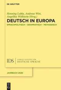 cover of the book Deutsch in Europa: Sprachpolitisch, grammatisch, methodisch