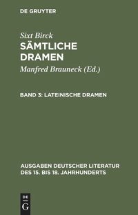 cover of the book Sämtliche Dramen: Band 3 Lateinische Dramen