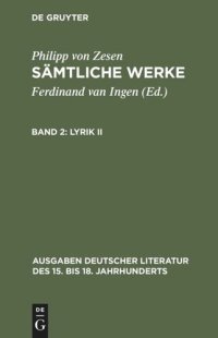 cover of the book Sämtliche Werke: Band 2 Lyrik II