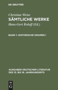 cover of the book Sämtliche Werke: Band 1 Historische Dramen I