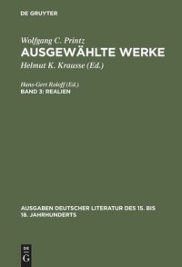 cover of the book Ausgewählte Werke: Band 3 Realien