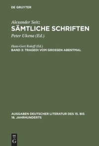 cover of the book Sämtliche Schriften: Band 3 Tragedi vom Großen Abentmal