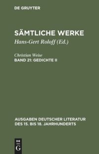 cover of the book Sämtliche Werke: Band 21 Gedichte II