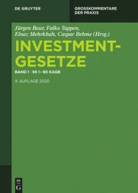 cover of the book Investmentgesetze: Band 1 §§ 1 - 90 KAGB