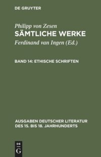 cover of the book Sämtliche Werke: Band 14 Ethische Schriften