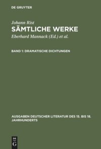 cover of the book Sämtliche Werke. Band 1 Dramatische Dichtungen: (Irenaromachia. Perseus)