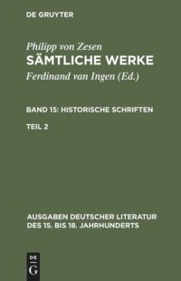 cover of the book Sämtliche Werke: Band 15/2 Historische Schriften. Zweiter Teil