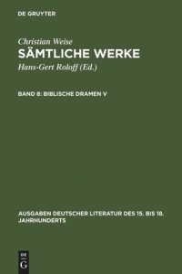 cover of the book Sämtliche Werke: Band 8 Biblische Dramen V