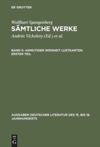 cover of the book Sämtliche Werke: Band 5 Anmutiger Weisheit Lustgarten. Erster Teil