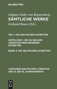 cover of the book Sämtliche Werke: Band 3 Die deutschen Schriften