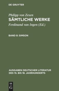 cover of the book Sämtliche Werke: Band 8 Simson