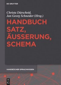 cover of the book Handbuch Satz, Äußerung, Schema