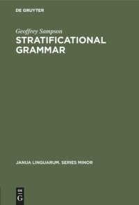 cover of the book Stratificational Grammar: A Definition and an Example