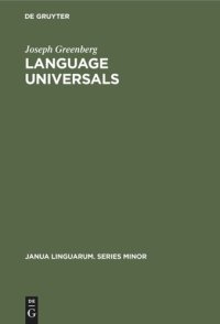 cover of the book Language Universals