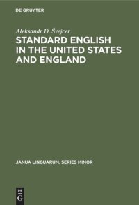 cover of the book Standard English in the United States and England