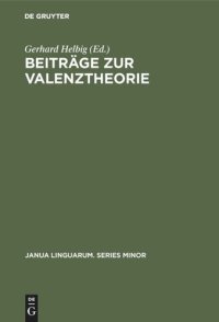 cover of the book Beiträge zur Valenztheorie