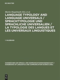 cover of the book Language Typology and Language Universals / Sprachtypologie und sprachliche Universalien / La typologie des langues et les universaux linguistiques: 1. Halbband