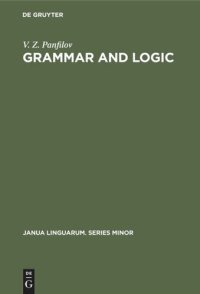 cover of the book Grammar and Logic