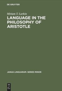 cover of the book Language in the Philosophy of Aristotle