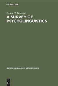 cover of the book A Survey of Psycholinguistics