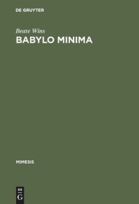 cover of the book Babylo minima: Mailand in der Erzählliteratur des späten Ottocento