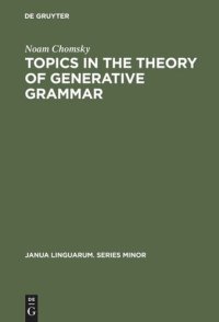 cover of the book Topics in the Theory of Generative Grammar