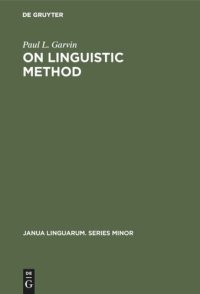 cover of the book On Linguistic Method