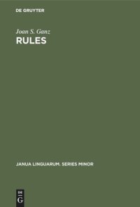 cover of the book Rules: A Systematic Study