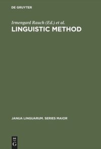 cover of the book Linguistic Method: Essays in Honor of Herbert Penzl