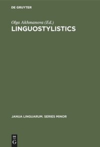 cover of the book Linguostylistics: Theory and method