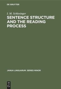 cover of the book Sentence structure and the reading process