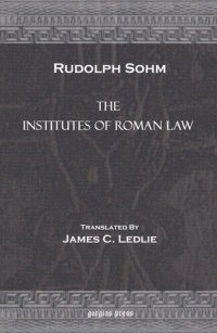 cover of the book The Institutes of Roman Law