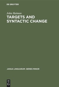 cover of the book Targets and Syntactic Change