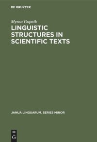 cover of the book Linguistic Structures in Scientific Texts