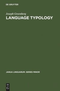 cover of the book Language Typology: A Historical and Analytic Overview