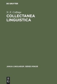 cover of the book Collectanea Linguistica: Essays in General and Genetic Linguistics