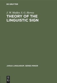 cover of the book Theory of the Linguistic Sign