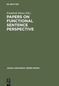 cover of the book Papers on functional sentence perspective