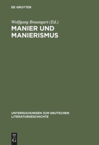 cover of the book Manier und Manierismus