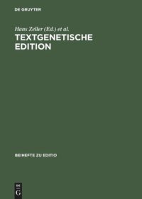 cover of the book Textgenetische Edition