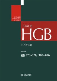 cover of the book Handelsgesetzbuch: Band 9 §§ 373-376; 383-406