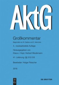 cover of the book Aktiengesetz: Lieferung 41 §§ 312-318