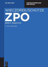 cover of the book Zivilprozessordnung und Nebengesetze: Band 14 Brüssel Ia VO