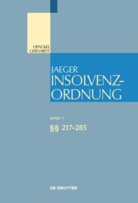 cover of the book Insolvenzordnung: Band 7 §§ 217-285