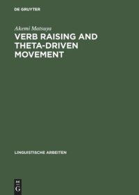 cover of the book Verb Raising and Theta-Driven Movement: A Comparative Minimalist Approach with Particular Reference to Japanese