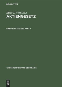 cover of the book Aktiengesetz: Band 6 §§ 150-220