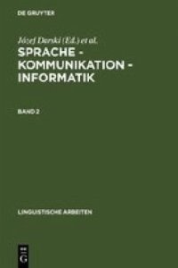 cover of the book Sprache – Kommunikation – Informatik: Band 2